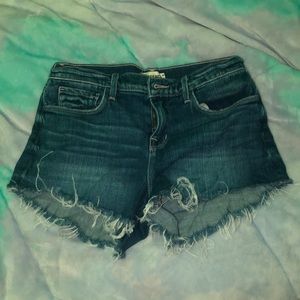 Denim Shorts, Size 24, Navy Blue, Brand Unknown